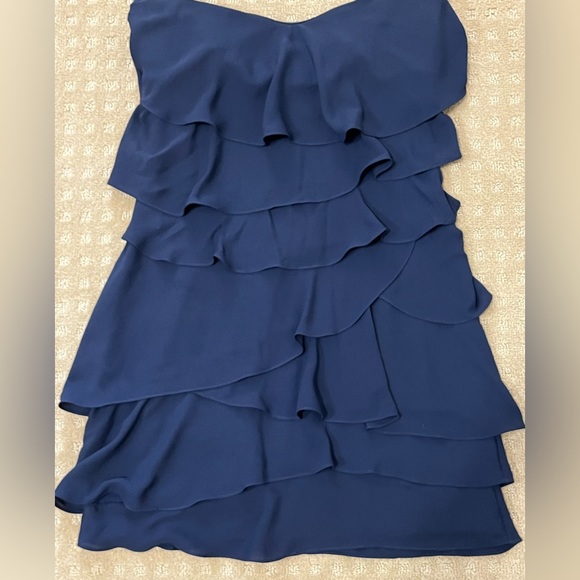 MaxAzria Blue Navy Ruffled Dress - Picture 2 of 3